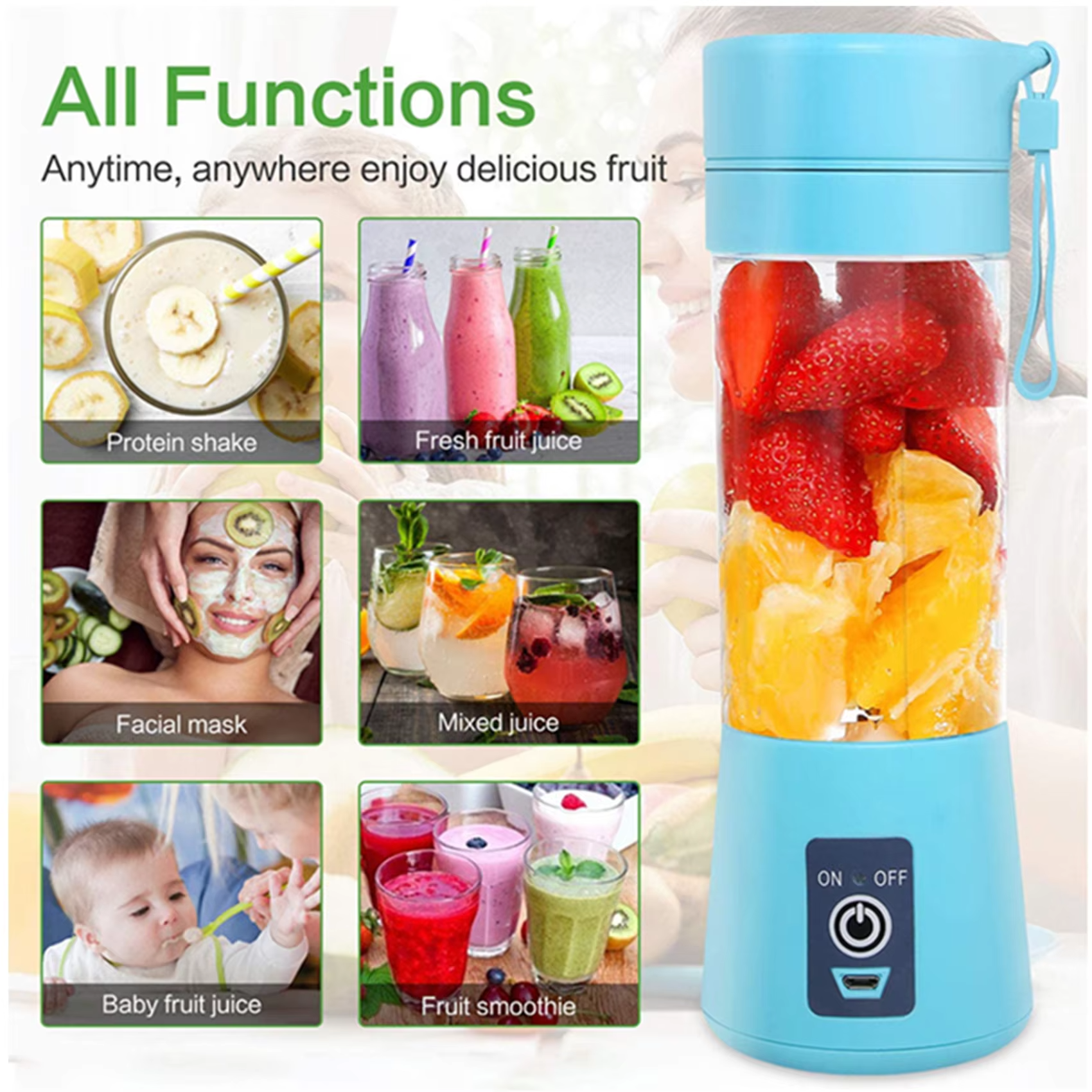 Mixeur portables de jus de fruits frais