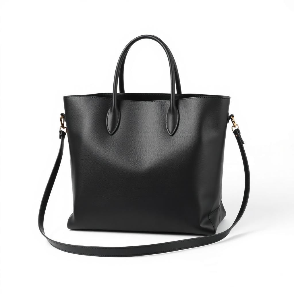 Sac cabas en cuir Noir